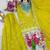 Mustard silk blend embroidered sharara set