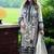White satin embroidered palazzo set