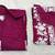 Wine rayon embroidered kurta set