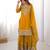 Mustard faux georgette embroidered sharara set