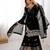 Black faux georgette embroidered sharara set
