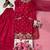 Red crepe embroidered sharara set