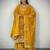 Yellow silk blend embroidered sharara set