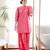 Pink silk blend embroidered farshi salwar set