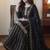 Black georgette embroidered sharara set