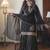 Black georgette embroidered sharara set