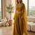 Mustard satin embroidered sharara set