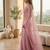 Mustard satin embroidered sharara set