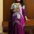 Purple silk blend embroidered sharara set