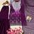 Purple silk blend embroidered sharara set