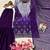 Royal blue silk blend embroidered sharara set