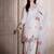 White silk blend embroidered farshi salwar set