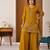 Mustard silk blend moti palazzo set