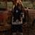 Black silk blend embroidered palazzo set