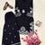 Black silk blend embroidered palazzo set