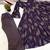 Purple cotton silk printed anarkali set