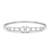925 Sterling Silver Designer CZ Bangle Bracelet for Women | Cubic Zirconia Geometric Openwork Jewelry