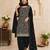 Black faux georgette embroidered farshi salwar set