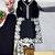 Black silk blend embroidered palazzo set
