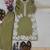 Green silk blend embroidered palazzo set
