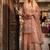 Peach organza embroidered sharara set