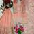 Peach organza embroidered sharara set