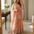 Peach organza embroidered sharara set