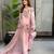 Pink silk blend embroidered salwar kameez