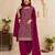 Red faux georgette embroidered farshi salwar set