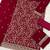 Red faux georgette embroidered farshi salwar set