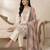 Beige georgette embroidered palazzo set
