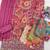 Magenta silk blend embroidered sharara set