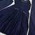 Navy blue silk blend beads anarkali set