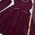 Plum silk blend beads anarkali set