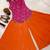 Pink silk blend embroidered sharara set