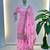 Pink faux georgette embroidered sharara set