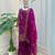 Rani pink faux georgette embroidered sharara set