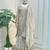 Grey faux georgette embroidered sharara set