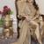 Gold silk blend embroidered salwar kameez