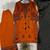 Orange silk blend embroidered palazzo set