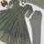 Grey silk blend embroidered anarkali set