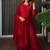 Red rayon embroidered sharara set