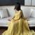 Yellow faux georgette embroidered anarkali set
