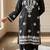 Black rayon embroidered kurta set