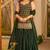 Green faux georgette embroidered palazzo set