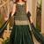 Green faux georgette embroidered palazzo set