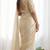 New trendy latest  cream shimmer saree with matching embroidered blouse