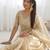 New trendy latest  cream shimmer saree with matching embroidered blouse