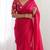New trendy latest  pink shimmer saree with matching embroidered blouse