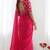 New trendy latest  pink shimmer saree with matching embroidered blouse